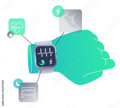 Health monitoring via smartwatch