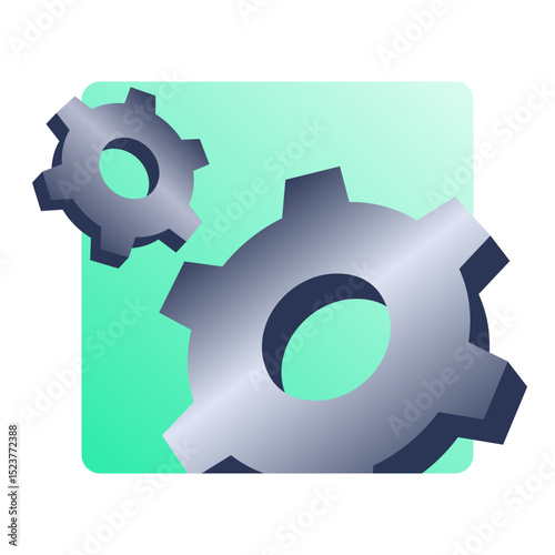 Settings with big and small cogwheel