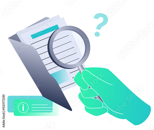 Searching for information in a document folder