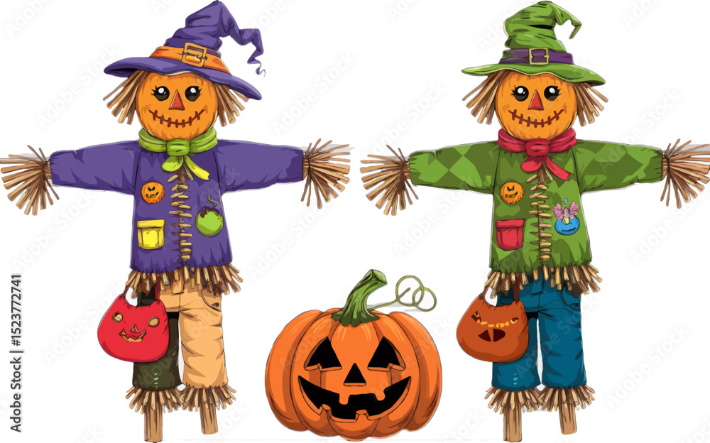 Fototapeta premium Beautiful Creative Halloween Vector Unique Designs