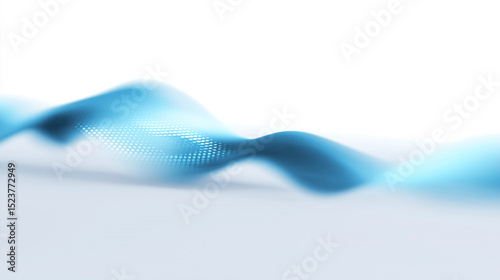 Abstract blue wave designs create a sense of movement and tranquility in a minimalist setting