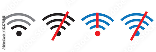 Wi-Fi icons set and stock vector illustration. wi-fi symbol. EPS 10 