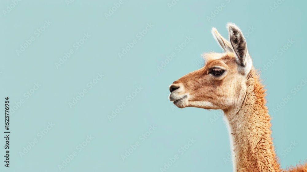 Obraz premium Llama Profile with Soft Light and Copy Space