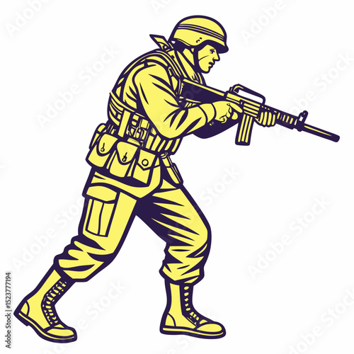 soldier with gun