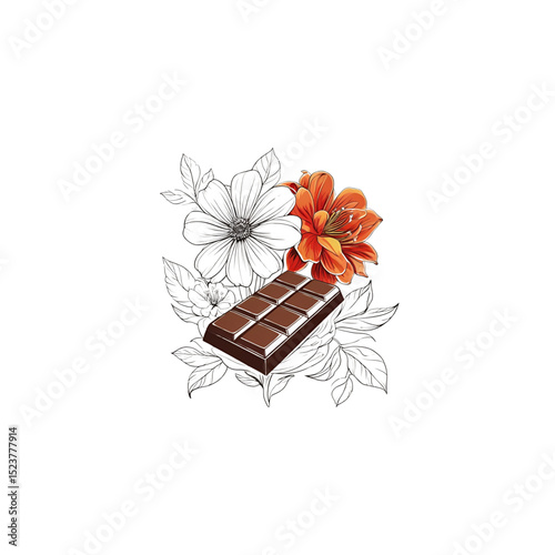 flower and chocolate logo