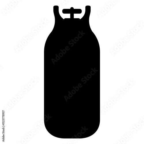 Icono botella de gas. Silueta de bombona