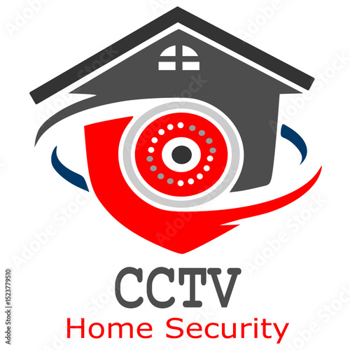 Home CCTV logo design vector illustration