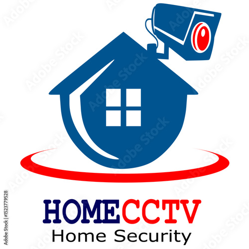 Home CCTV logo design vector illustration