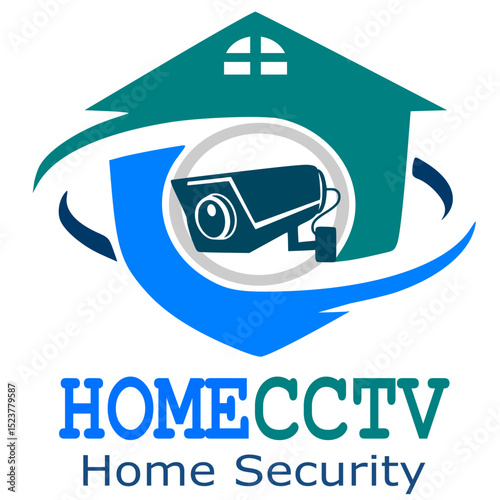 Home CCTV logo design vector illustration