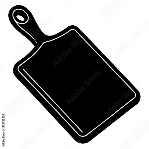 vector illustration of a metal plate with a spoon