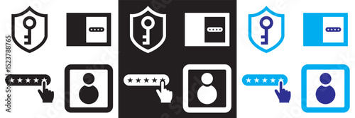 Security access clearance icon . Vector pictograms of recognition. Vector pictograms of body organs icon. Vector for websites, mobile interfaces, presentations, banner, visual branding etc. EPS 10