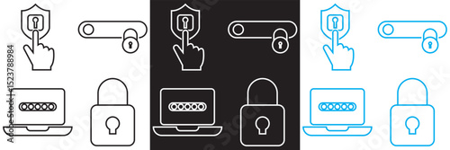 Security access clearance icon . Vector pictograms of recognition. Vector pictograms of body organs icon. Vector for websites, mobile interfaces, presentations, banner, visual branding etc. EPS 10