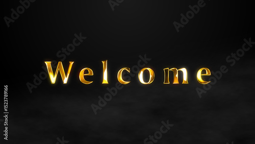 Welcome Gold Text Animation - Elegant & Glowing Greeting for Warm Introductions, Event Openings, Invitations & Celebrations | Premium