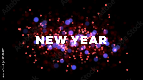 New Year's Eve Text Animation with Bokeh Background, Sparkles & Festive Lights – Countdown to 2025, Holiday Greetings, Bokeh Effect, New Year Celebration, New Year's Eve Video Animation 4K.