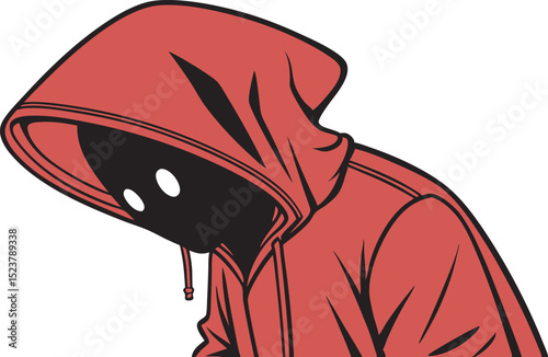 man in red hacker cyber crime