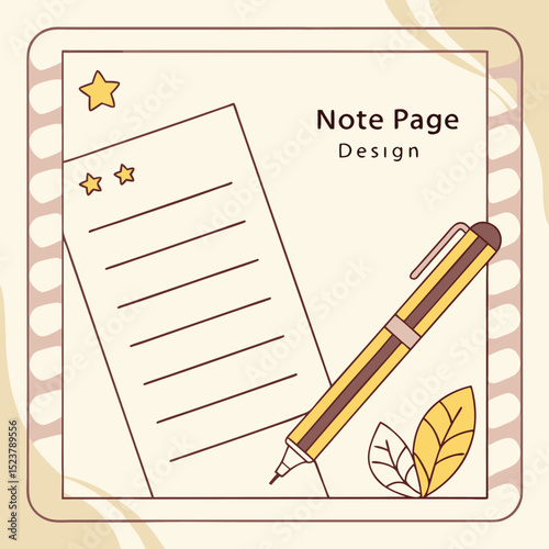 A beautiful note page design
