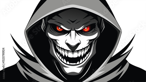 black and white hacking skull