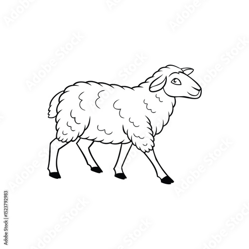 sheep vector, Silhouette