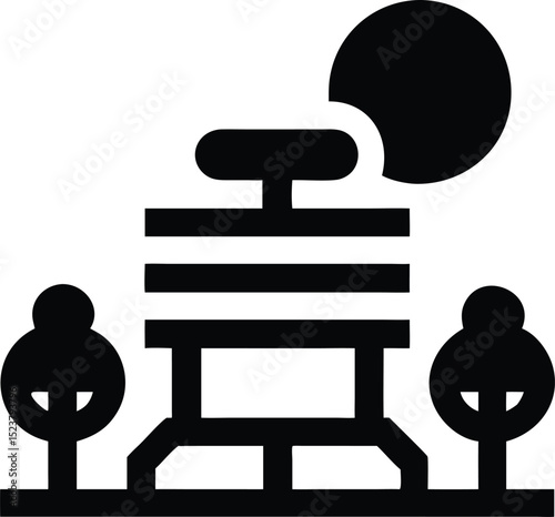 Public park area icon, Park icon