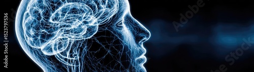 Mental wellness care on diagnosis, therapy and balance concept. Conceptual visualization of human brain activity and thought process.
