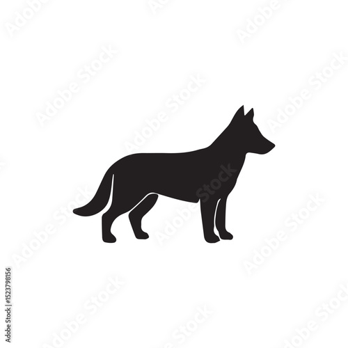 German Shepherd dog silhouette