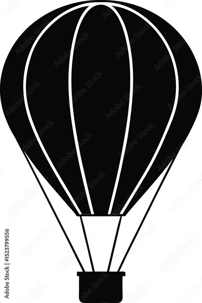 Fototapeta premium Hot air balloon silhouette in Sky