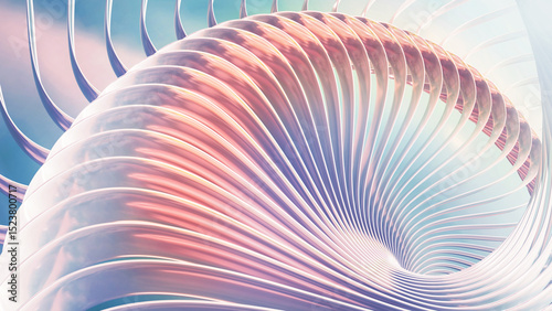 Abstract purple blue striped background, wavy stripes pattern, interesting spiral architectural minimal wallpaper.