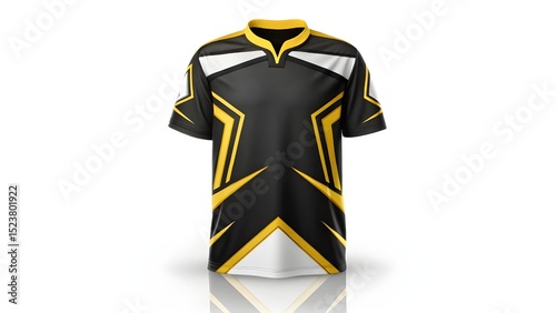 Sport Jersey Mockup Black and Gold Esports Design Template