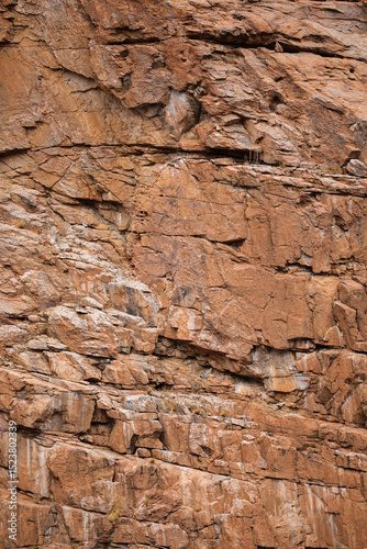 Lines and textures in rocks of mountain cliff