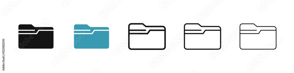 Folder icon illustration vector symbol set