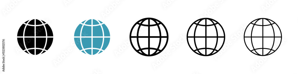 Globe icon illustration vector symbol set Globe icon illustration vector symbol set