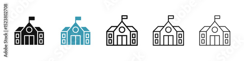 School icon illustration vector symbol set