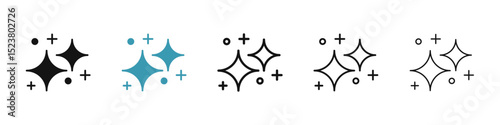 Sparkles icon illustration vector symbol set