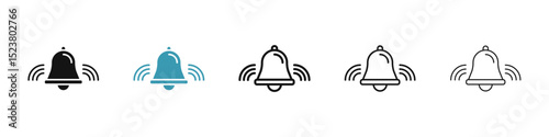 Bell ring icon illustration vector symbol set