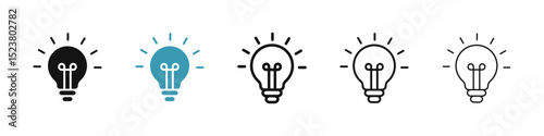 Bulb icon illustration vector symbol set