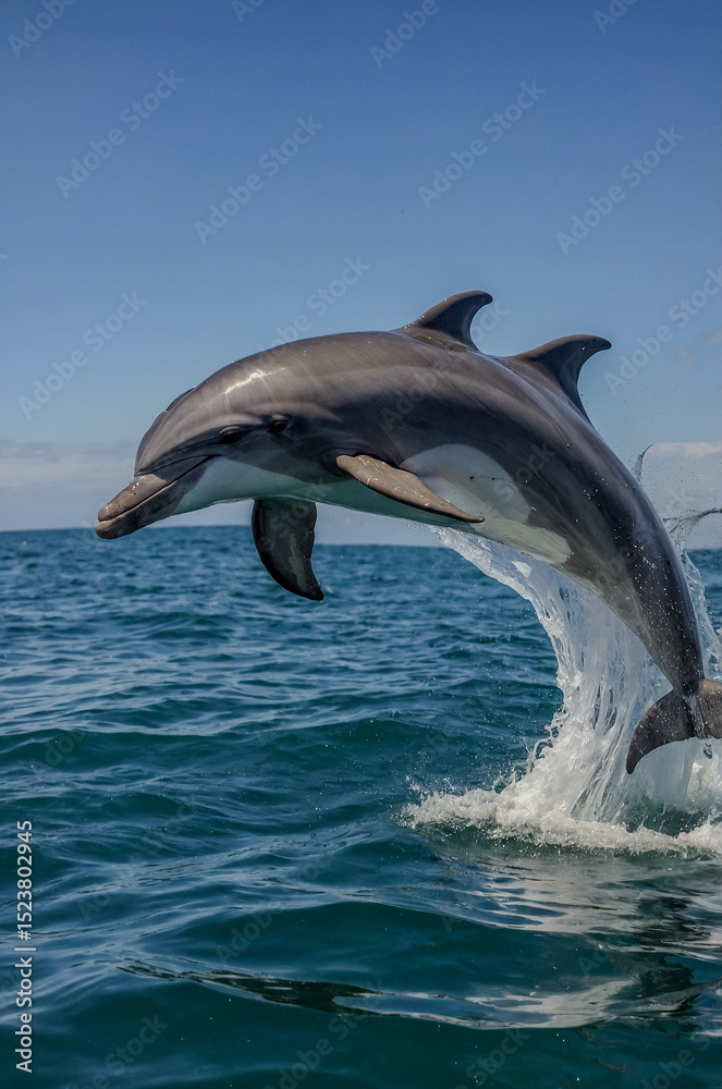 Fototapeta premium dolphin jumping out of water