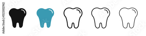 Tooth icon illustration vector symbol set