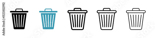 Trash icon illustration vector symbol set