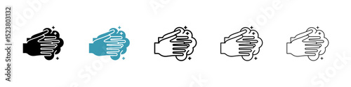Wash your hands icon illustration vector symbol set