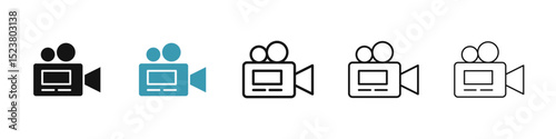 Video camera icon illustration vector symbol set