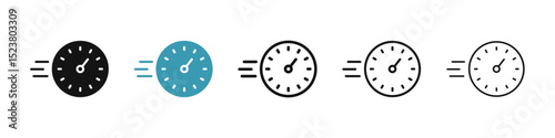 Time fast icon illustration vector symbol set