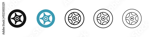 Tire icon illustration vector symbol set
