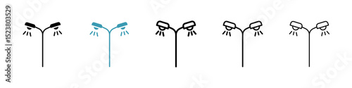 Street light icon illustration vector symbol set