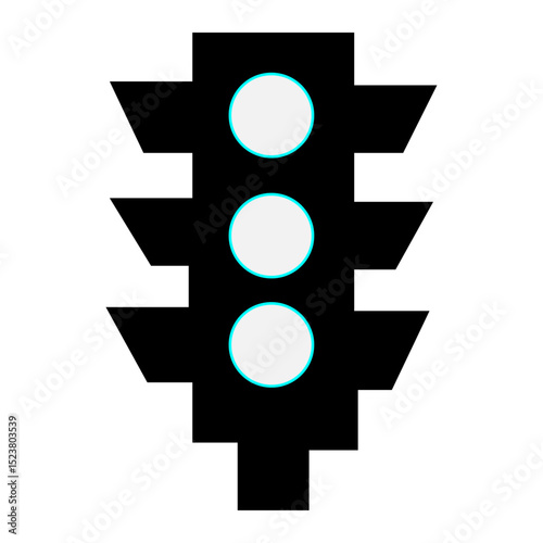 black paper shapes with arrow or zig zag pattern on a white background 