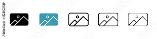 Picture icon illustration vector symbol set