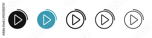Play icon illustration vector symbol set