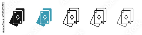 Playing cards icon illustration vector symbol set