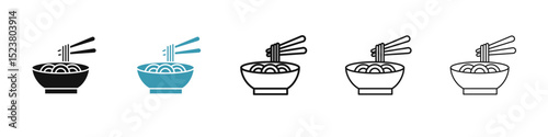 Noodles icon illustration vector symbol set