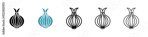 Onion icon illustration vector symbol set
