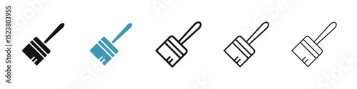 Paint brush icon illustration vector symbol set